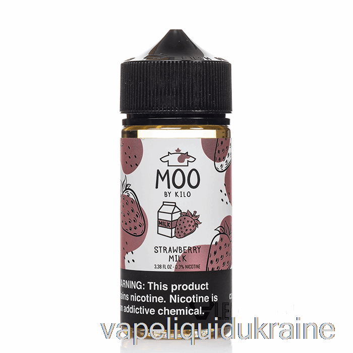 Vape Liquid Ukraine Strawberry Milk - MOO E-Liquids - 100mL 3mg